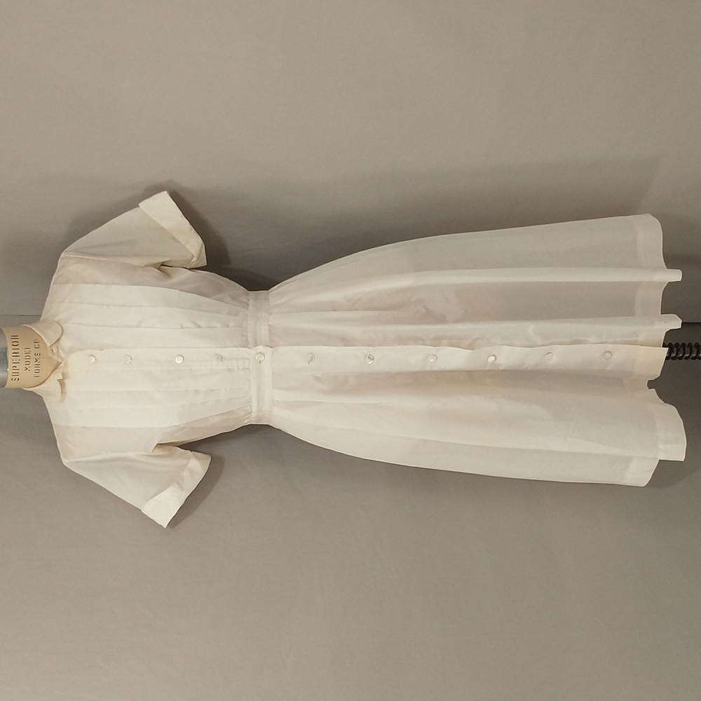 Vintage Nurse's Dress White Classic 30s Fit 8 See Measurements Old Uniform